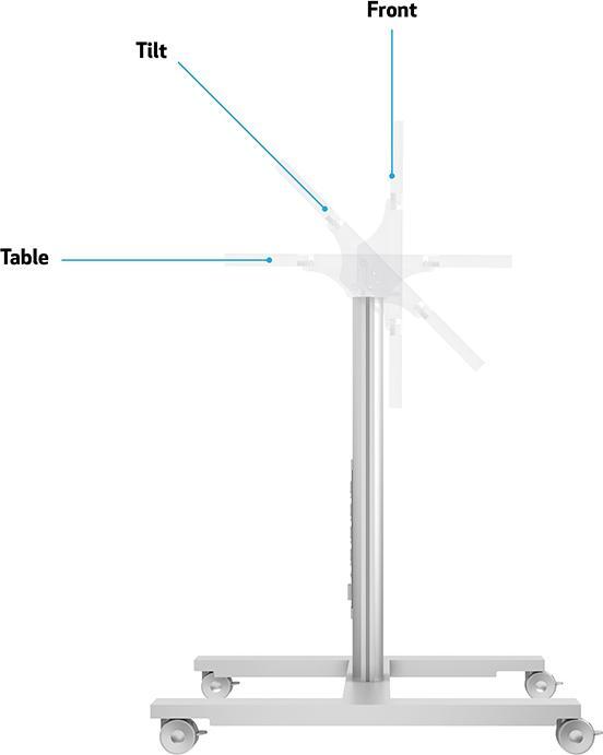 Actual product image Multibrackets Display stand and table (55", 80 kg)