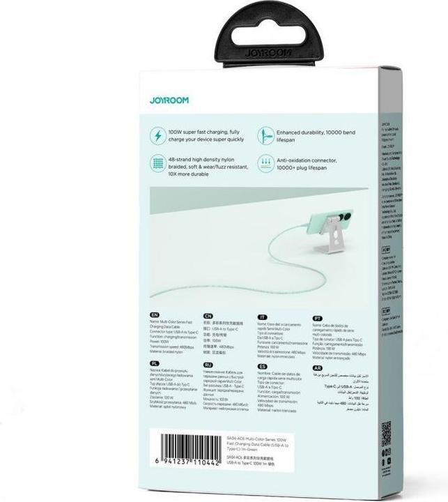 Produktbild Joyroom USB A — USB C (1 m, USB 2.0, 100 W)
