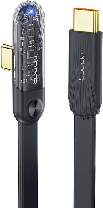 Toocki Elbow Charging Cable C-C, 1m, 100W (Black) (1 m, USB 2.0, 100 W)