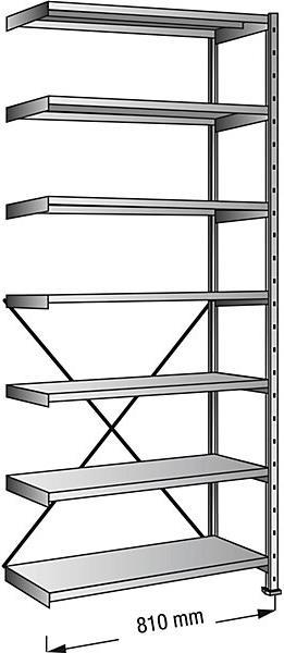 Actual product image kaiserkraft Boltless rack, galvanized, 7 shelves