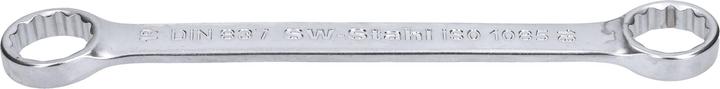 Actual product image SW-Stahl 01312L Double ring spanner 18 x 19 mm flat I straight version I 12-edge I Eyebolt spanner