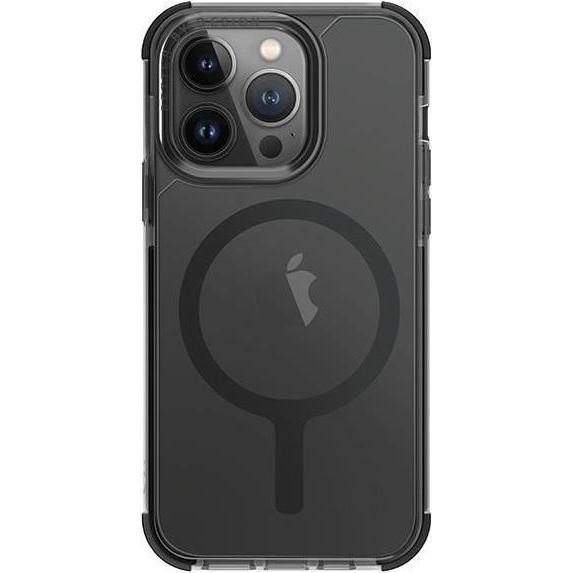 Uniq etui Combat iPhone 15 Pro 6.1" Magclick Charging czarny/carbon black (Apple iPhone 15 Pro), Smartphone Hülle, Schwa...