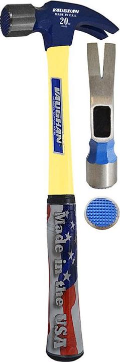 Vaughan 10538 FS999ML 566 Klauenhammer mit gefrästem Kopf Länge 41cm/16" Griff 20 oz./566 Gramm