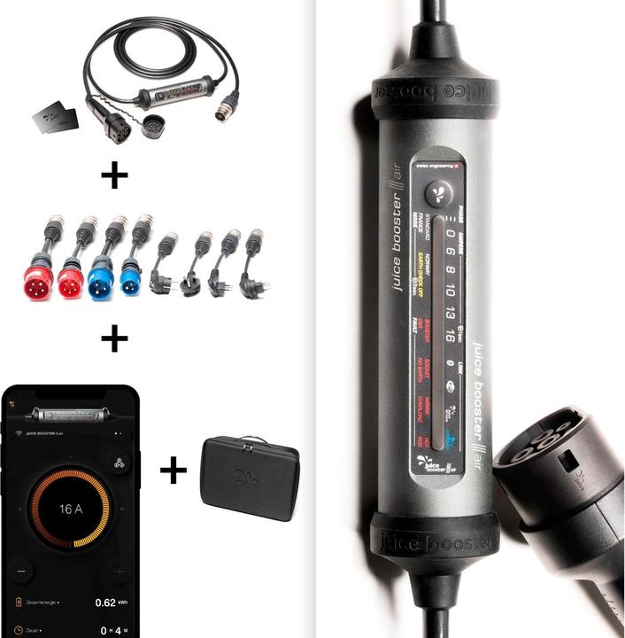 Actual product image Juice Technology Juice Booster 3 air EU Traveller Set (Type 2, 11 kW, 16 A, CEE 7/7)