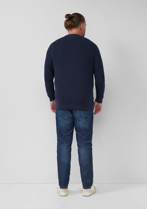 Produktbild s.Oliver Strickpullover Strickpullover mit Crew Neck und Strukturmuster (5XL)