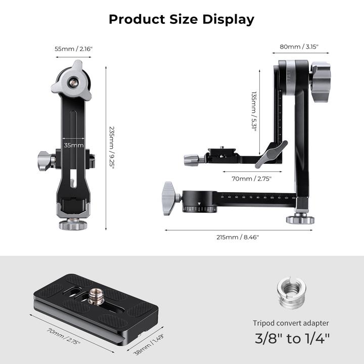Actual product image K&F Concept Heavy duty gimbal head #KF-31.052 (novelty) (Panorama head)