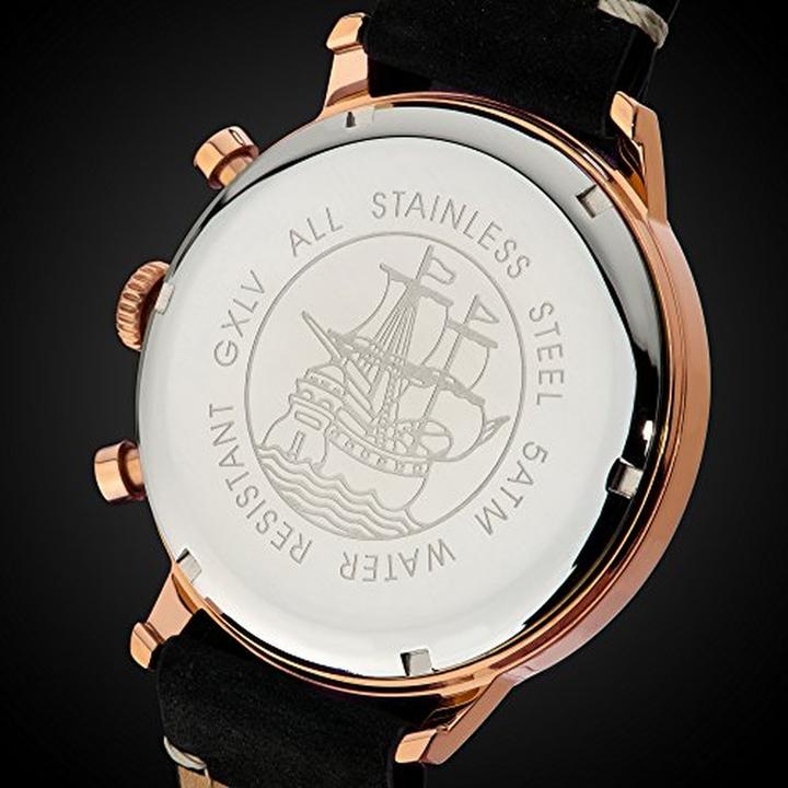 Image du produit Gigandet Analogue vintage multifonction étanche avec bracelet cuir (Montre analogique)