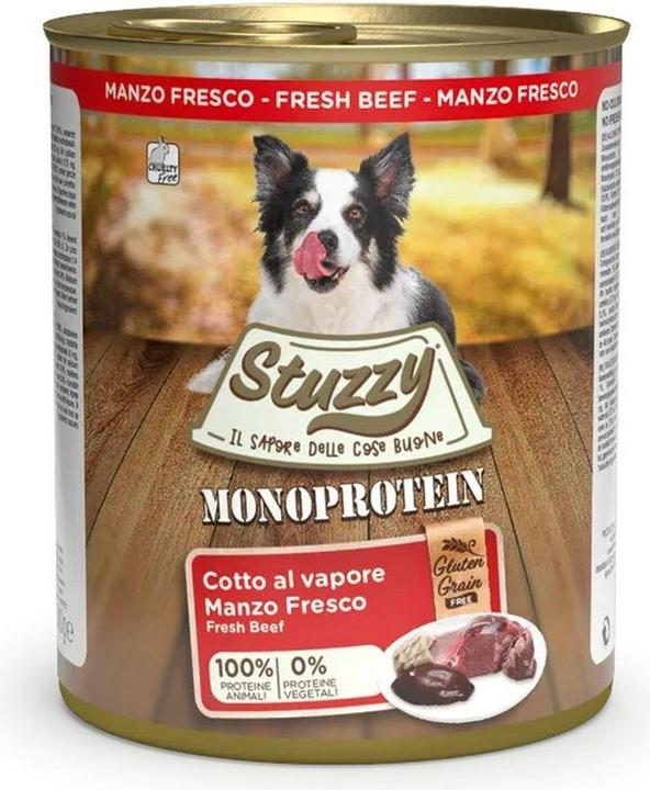 Immagine prodotto Schesir STUZZY Manzo Monoproteico - cibo umido per cani - 800g (Adulto, 800 g)