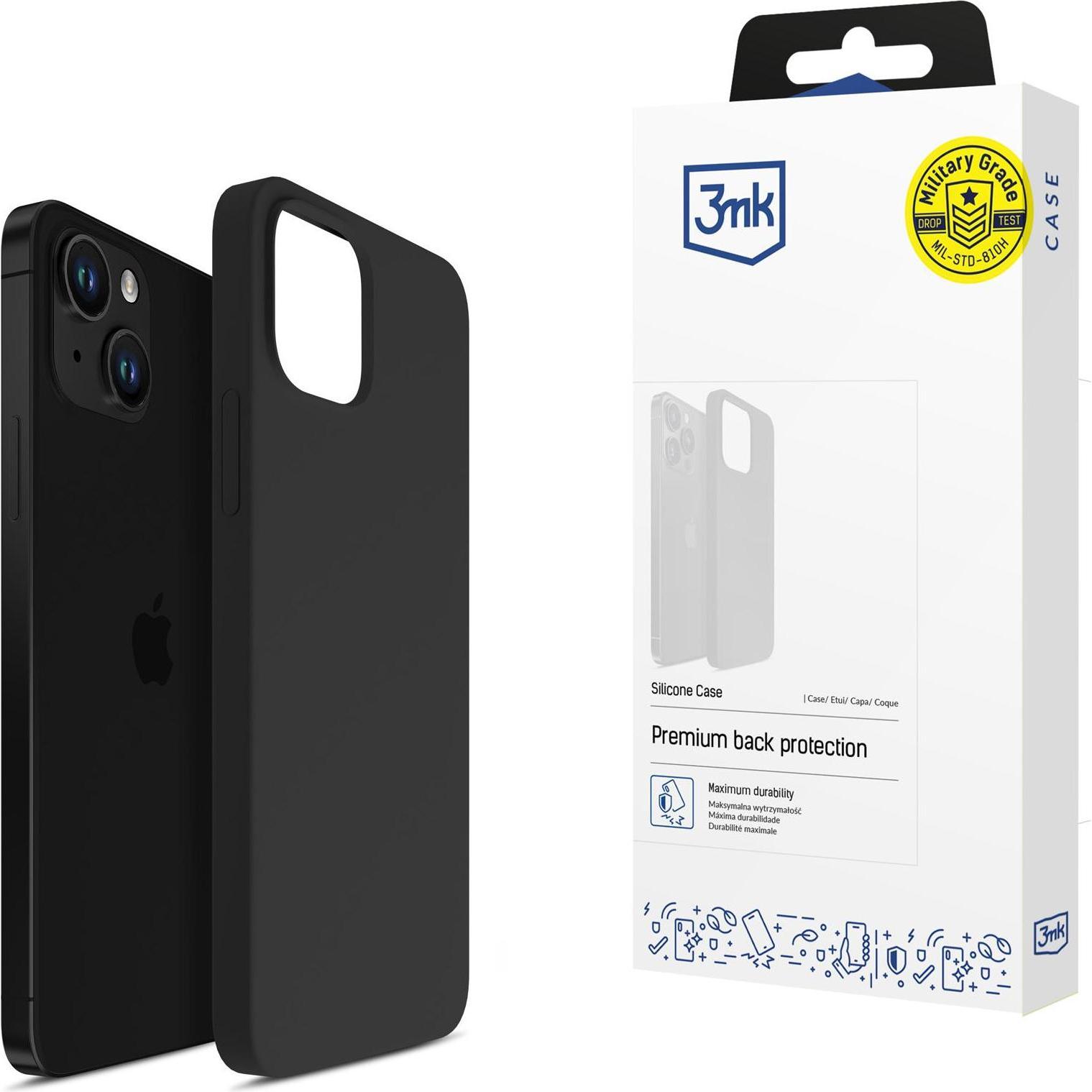Thumbnail - 3MK Silicone Case iPhone 14 Plus 6,7" czarny/black (Apple iPhone 14 Plus), Smartphone Hülle, Schwarz