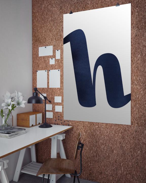 Produktbild artboxONE Navyblauer Buchstabe H (20 x 30 cm)