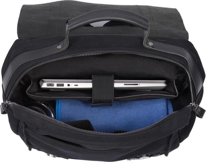 Produktbild Only-Bags.Store Segeltuch-Rucksack, strapazierfähiger Leder-Rucksack, stilvolle 15in Laptop-Tasche, ästhetische (14 l)