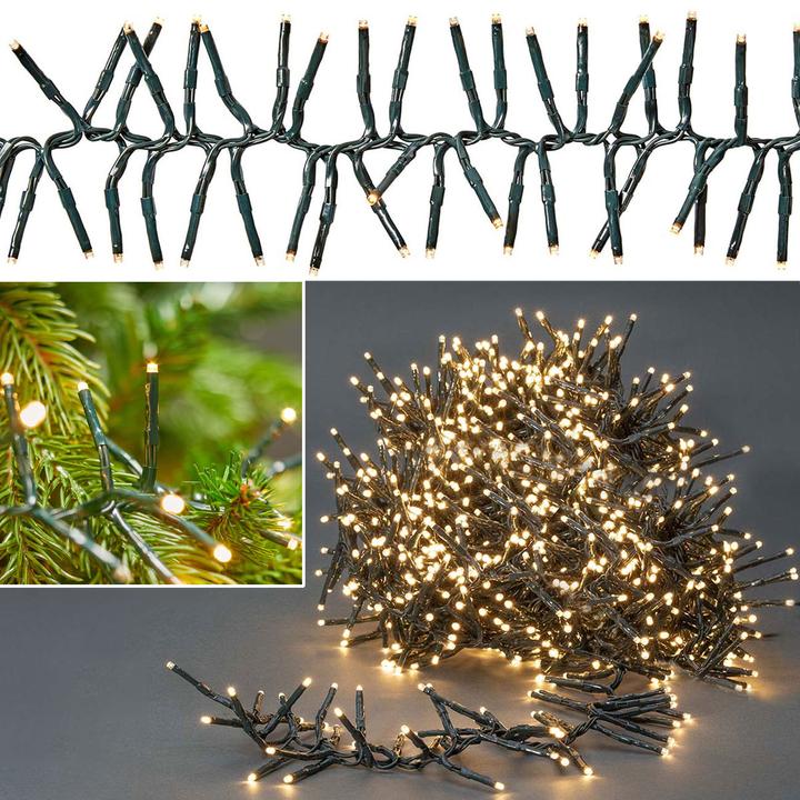 Immagine prodotto Nedis Luci decorative | Cluster | 1512 LED bianco caldo | 11,00 m | Effetti di luce: 7 | Interno e A (11 m)