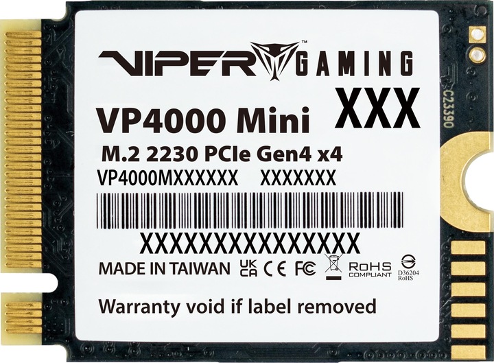 Patriot SSD 1TB M.2 Viper Mini VP4000 Gen4 x4 5000/3500 (1000 GB, M.2 2230)
