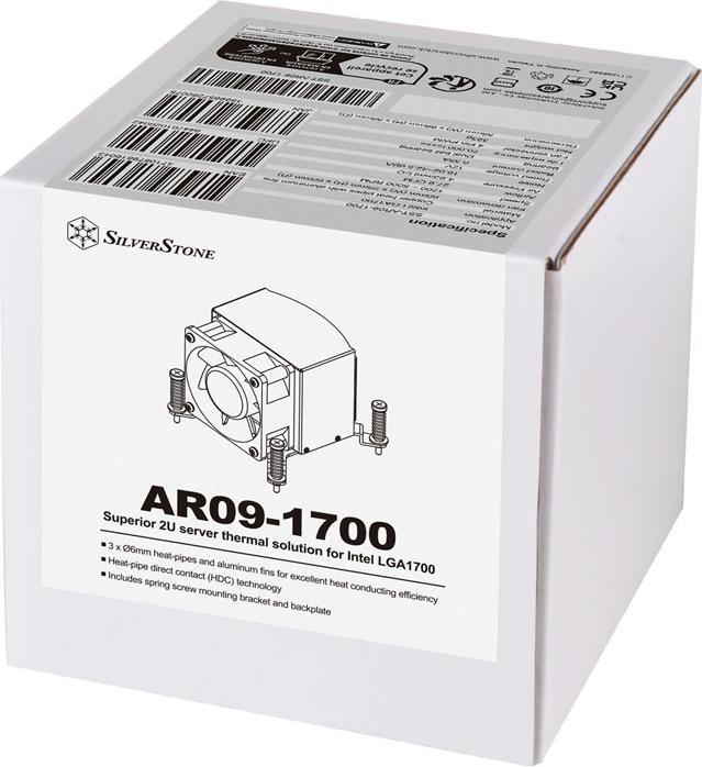 Produktbild Silverstone SST-AR09-1700 - Argon CPU Cooler Superior 2U server thermal solution for Intel LGA1700 (66 mm)
