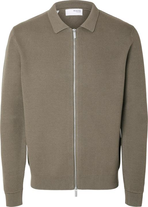Selected Knitted cardigan with zip (S)