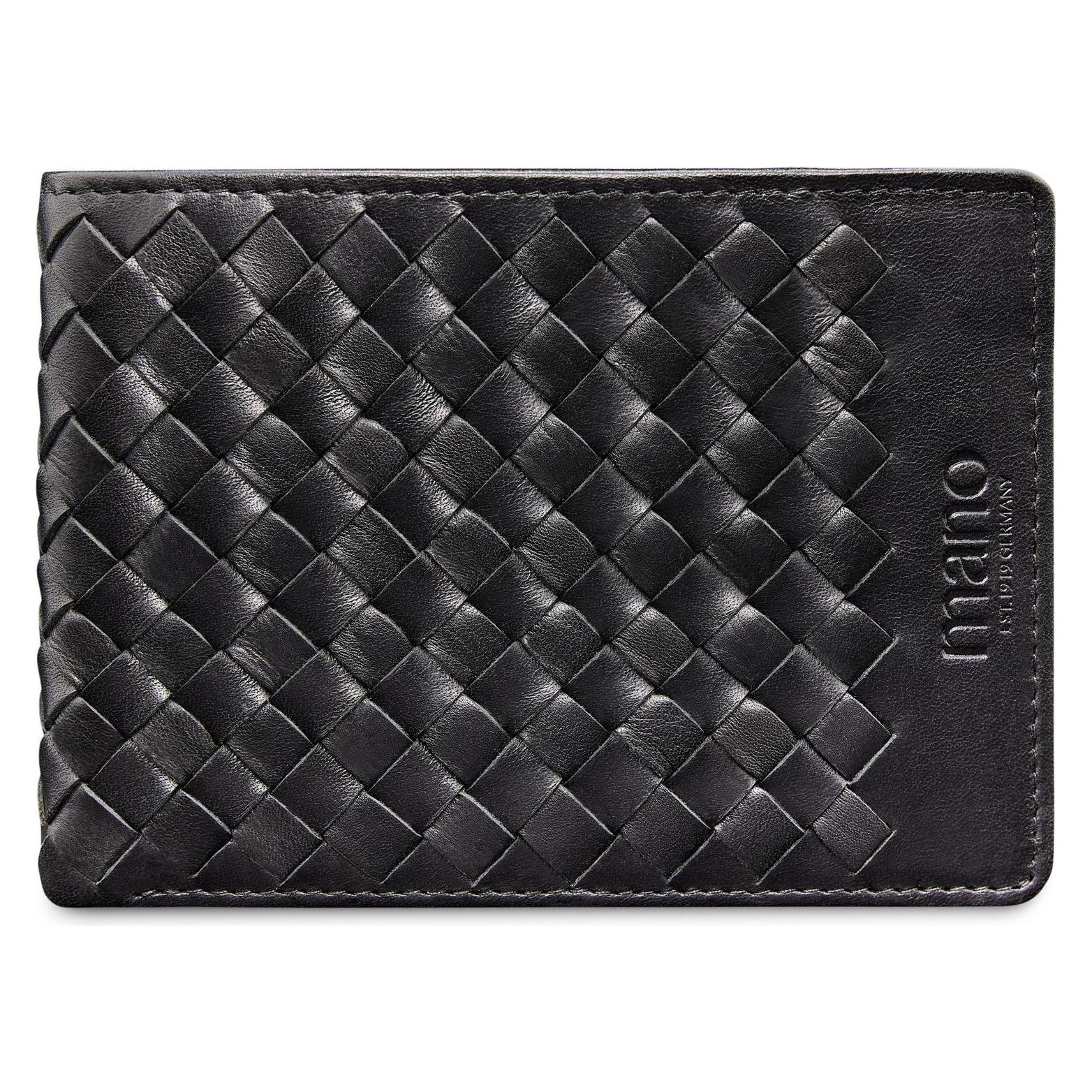 Mano, Herren, Portemonnaie, Don Luca Coin Wallet With Flap, Schwarz