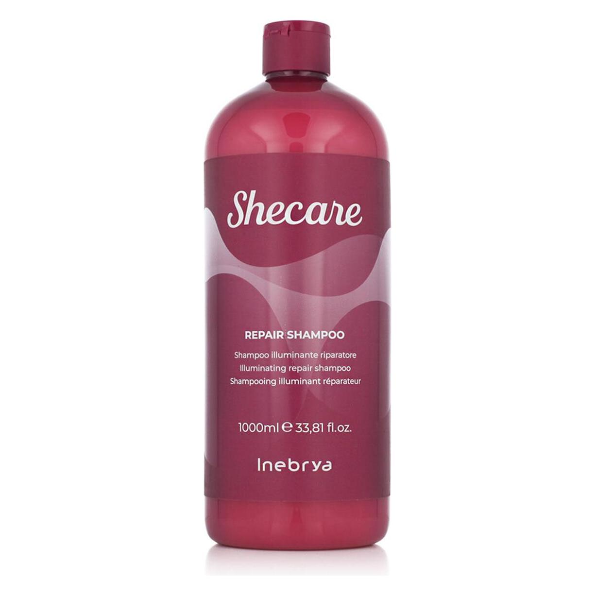 Fanola, Shampoo + Conditioner, Shecare Inebrya Verhelderende Herstellende Shampoo 1000ml (Vloeibare Shampoo, 1000 ml)