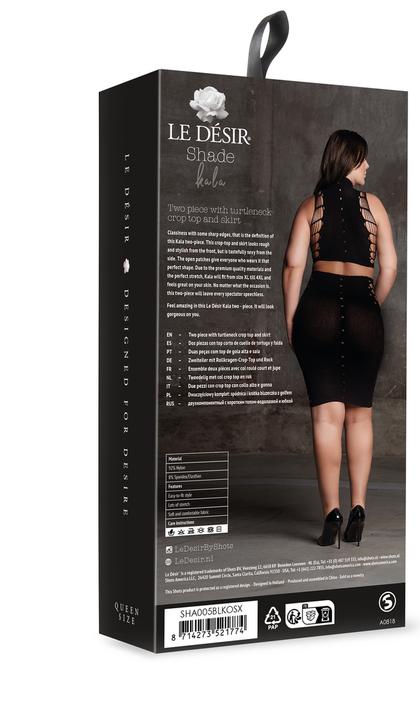 Produktbild Le Désir Kala XXXVII - Two Piece with Turtleneck, Crop Top and Skirt - Plus Size