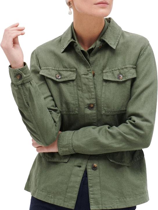 Actual product image Caroll Sahara Jacket with Adjustable Inner Straps and Horn-Effect Button Closure