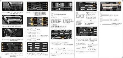 Produktbild Vorel Toya WORKSHOP CABINET 6-Drawer + 177pcs. TOOLS 58540 (90.10 cm, 45.80 cm)