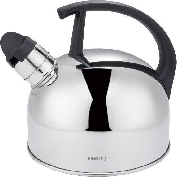 Kinghoff CZAJNIK 1,5L Z GWIZDKIEM KH-1896 SREBRNY, Bollitore, Argento