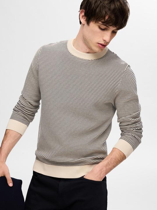 Immagine prodotto Selected Homme Maglia con scollo rotondo a righe (XXL)