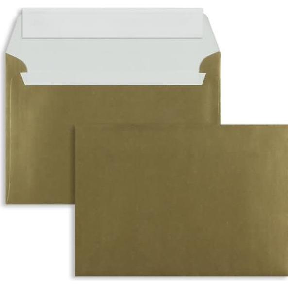 Blanke, Briefumschlag, Briefumschläge C4 130g/qm haftklebend VE=100 Stück gold (C4, 100 x)