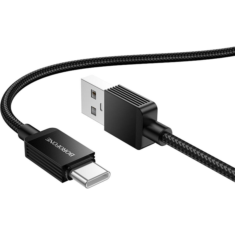 Borofone Cavo BX120 Placer - USB a tipo C - 3A 1 metro nero (1 m, 18 W), Cavo USB