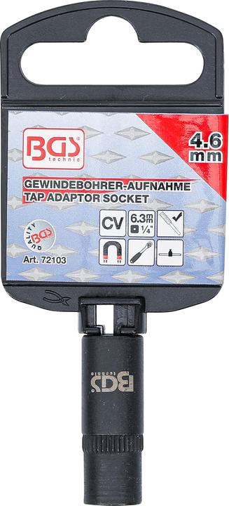 Produktbild BGS Gewindebohrer-Aufnahme-Steckschlüssel-Einsatz | 6,3 mm (1/4") | 4,6 mm