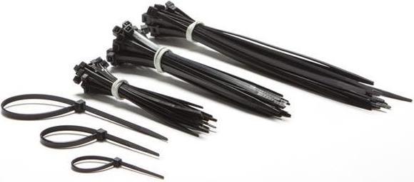 Velleman NYLON-KABELBINDER-SET - SCHWARZ (75-tlg.) (75 Stk.)