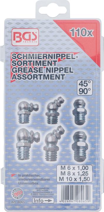 Immagine prodotto BGS Schmiernippel-Sortiment | 110-tlg.