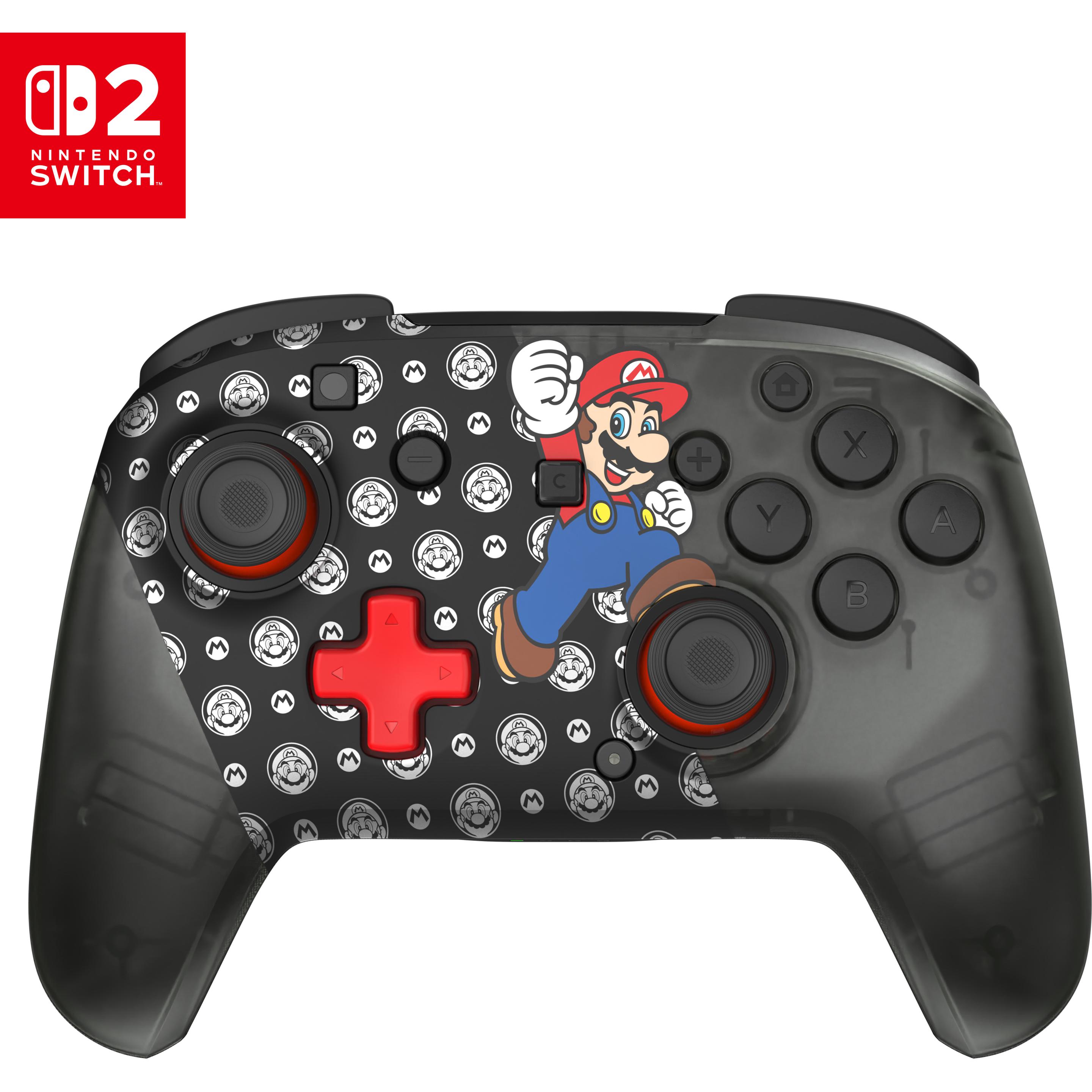 Turtle Beach Pro Controller Rematch Wireless Mario Jump (Switch, Switch 2, Switch Lite, Switch OLED), Controller gaming, Multicolore, Nero