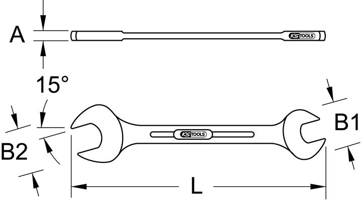 Actual product image KS Tools Double open-end wrench