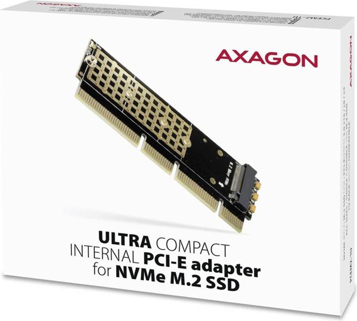 Immagine prodotto Axagon PCEM2-1U PCI-E 3.0 16x - M.2 SSD NVMe, fino a 80mm SSD, basso profilo 1U