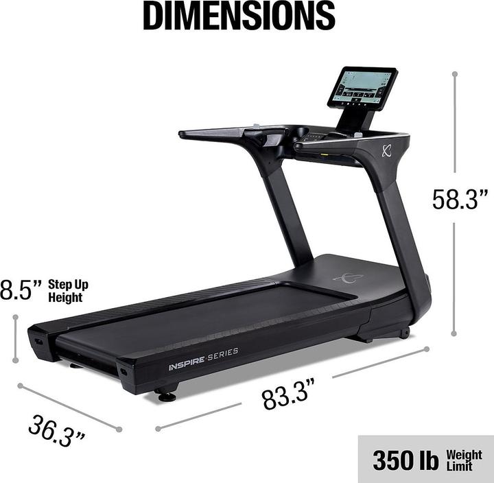 Actual product image Inspire T7S treadmill with 15.6-inch display
