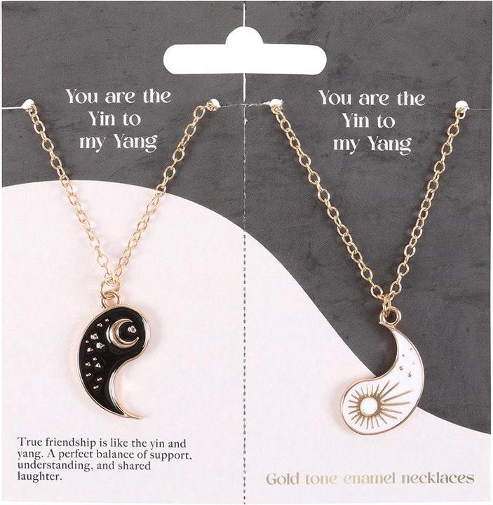 Produktbild Something Different Yin und Yang Halskette mit Anhänger Best Friend 2erPack Edelstahl (100% Synthetic Material)