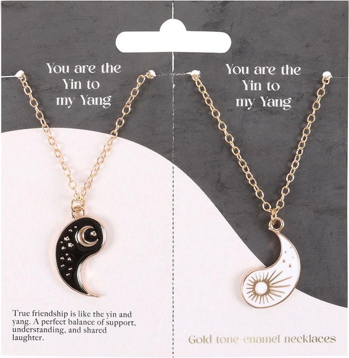 Immagine prodotto Something Different Best Friend Yin Yang Collana e Ciondolo Misura Confezione 2 (100% materiale sintetico)