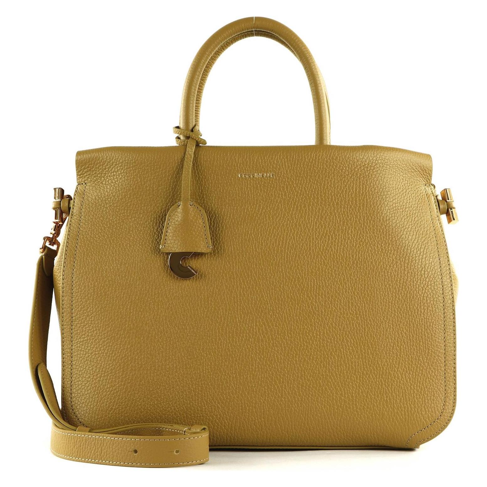 Coccinelle, Damen, Handtasche, Blue Soft Handbag Grained Leather
