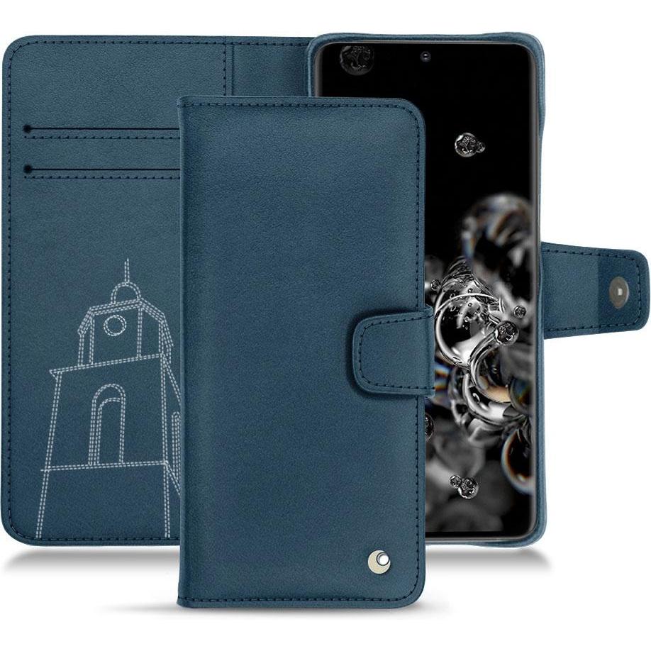 Noreve Lederschutzhülle Wallet (Samsung Galaxy S20 Ultra 5G), Smartphone Hülle, Blau