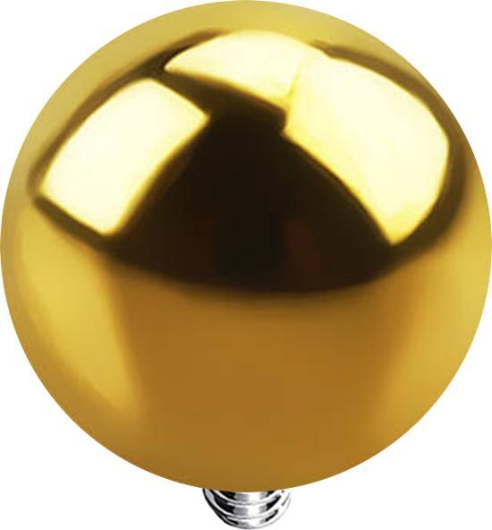Immagine prodotto Star Piercing Sfera di ancoraggio dermico placcata in oro con rivestimento in titanio (senza ottone, Acciaio chirurgico 316L)
