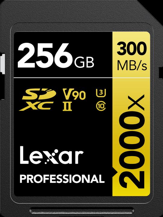 Lexar Professional Gold Series (SDXC, 256 Go, U3, UHS-II)