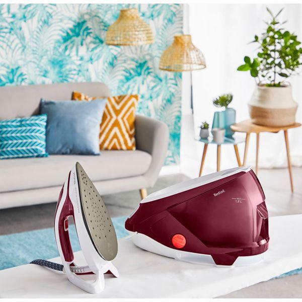 Actual product image Tefal GV9220 Steam Ironing Station Durilium AirGlide Autoclean soleplate Burgundy (2600 W, 540 g/min)