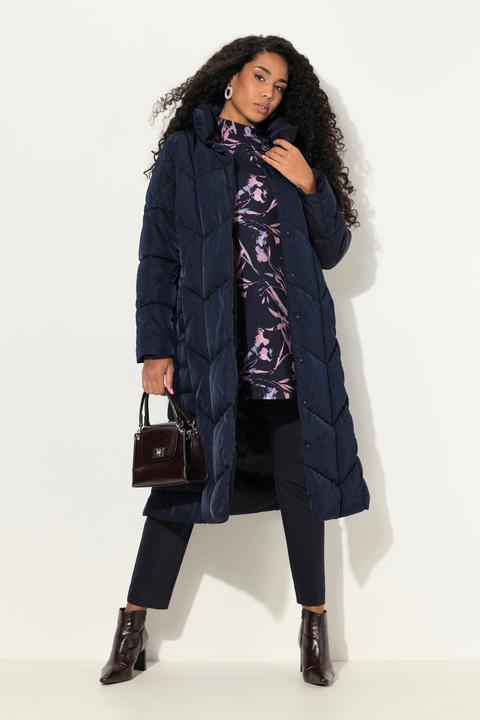 Actual product image Ulla Popken Zigzag Quilted Water Repellent Coat (58)