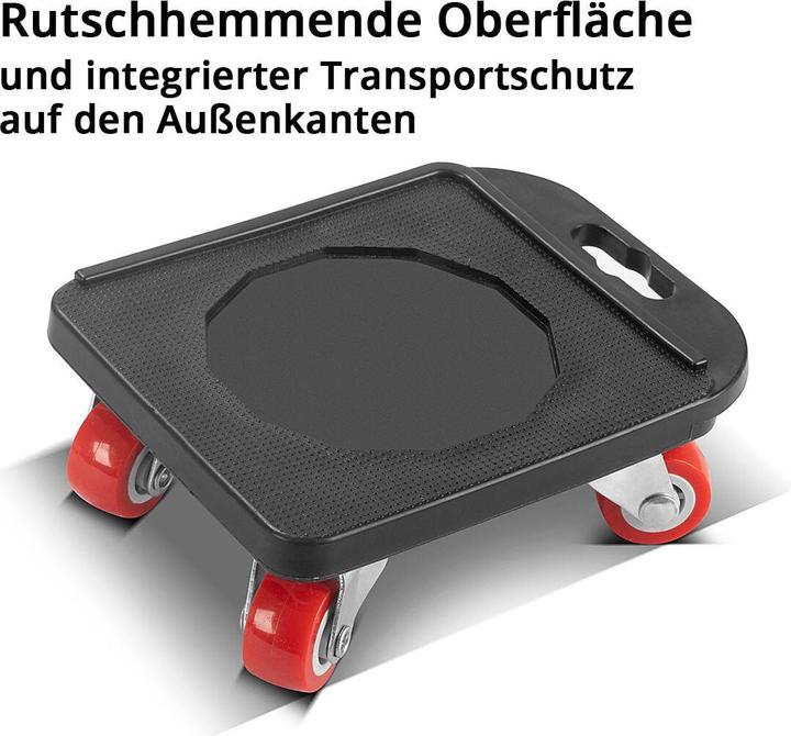 Produktbild Stahlwerk Möbeltransport Set 4 Transportroller und 1 praktischer Möbelheber (400 kg)