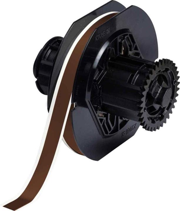 Image du produit Brady B30C-500-569-BR, polyester haute performance, marron, brillant, 12,70 mm x 30,48 m, permanent, En (1.27 cm)