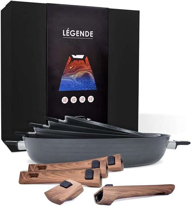 Image du produit Durandal Legend nonstick pan set with removable handles 4 pieces (Set de poêles + casseroles)