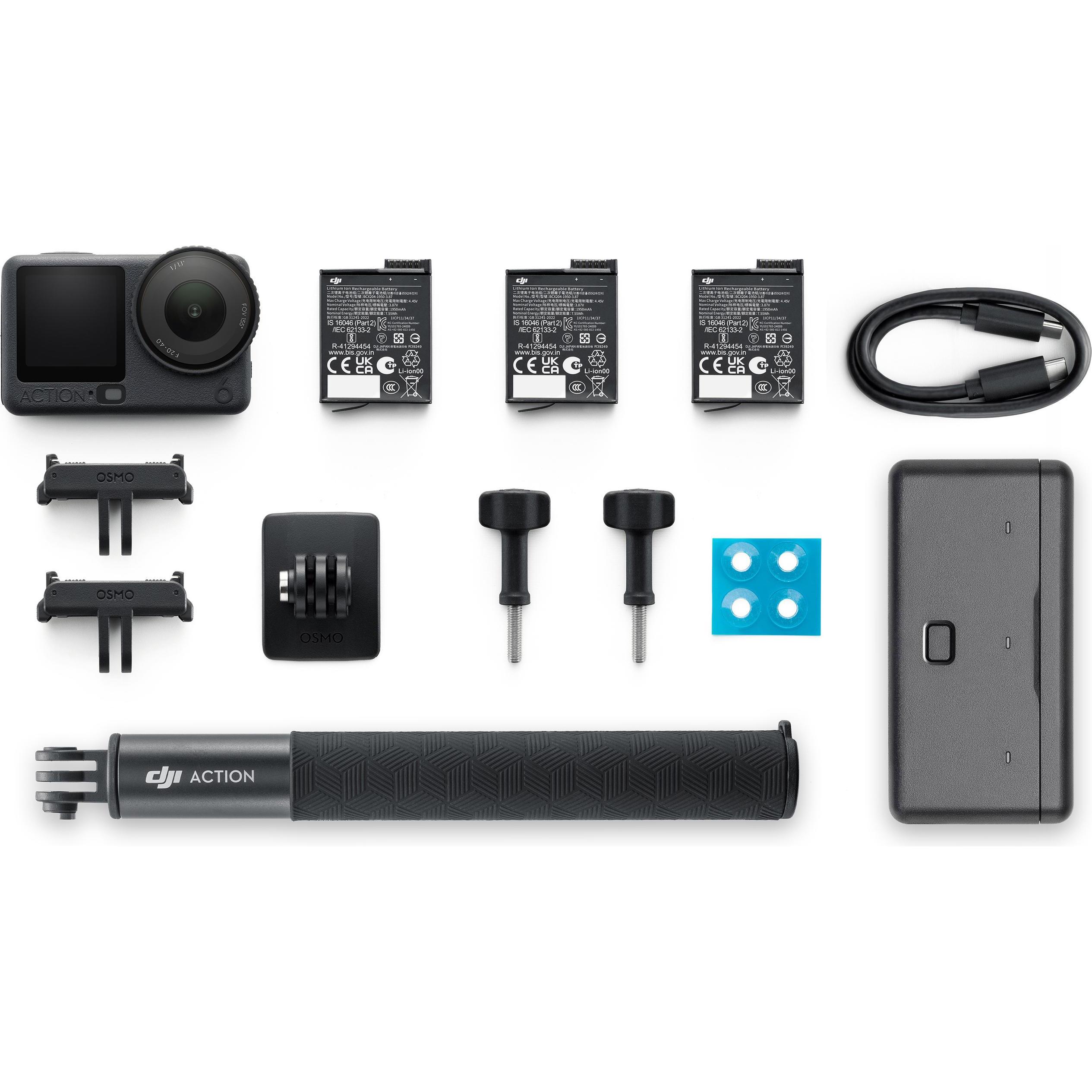 DJI Osmo Action 6 Adventure Combo (60p, Bluetooth, WLAN), Action Cam