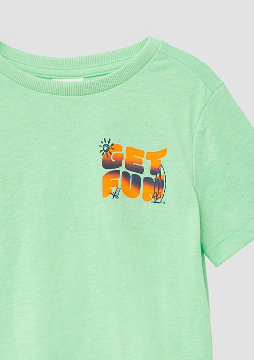 Produktbild S.Oliver T-Shirt Baumwoll-T-Shirt mit Front- und Rückenprint (104, 110)