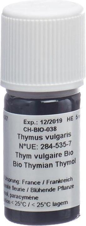 Image du produit AromaSan Thym Thymol Huile essentielle bio (5ml)