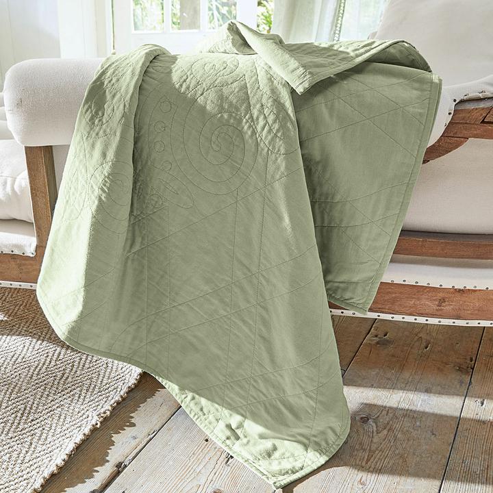 Image du produit Loberon Plaid Lentilly vert (170 x 130 cm)